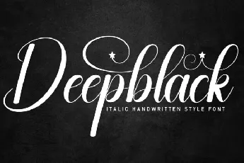 Deepblack Script font