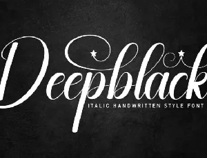 Deepblack Script font