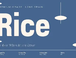 Rice font