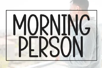 Morning Person Display font