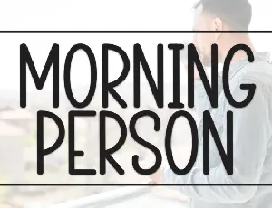 Morning Person Display font