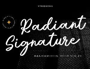 Radiant Signature font