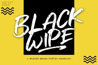 Black Wipe Brush font