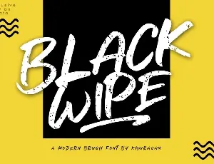 Black Wipe Brush font