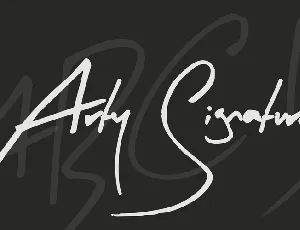 Arty Signature font