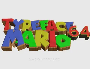 Typeface Mario 64 font