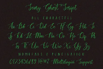 Scary_Ghost_Script font