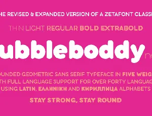 bubbleboddy font