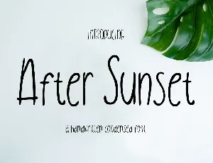 After Sunset font