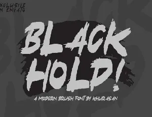 Black Hold Brush font