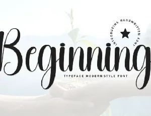 Beginning Script font