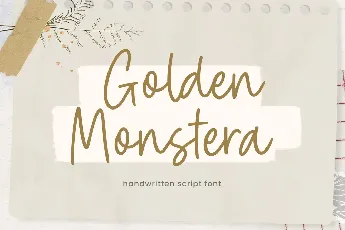 Golden Monstera font