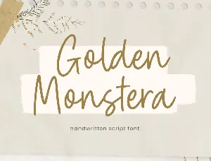 Golden Monstera font