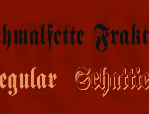 Schmalfette Fraktur font