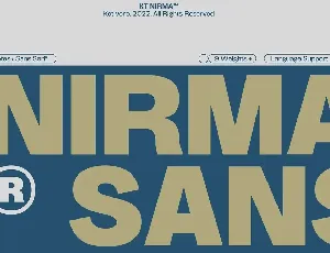 KT Nirma font