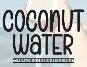 Coconut Water Display font