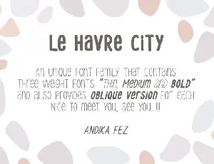 Le Havre City Family font