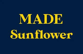 MADE Sunflower font