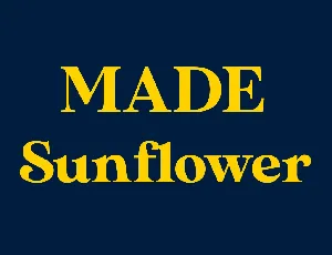 MADE Sunflower font