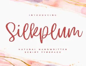 Silkplum font