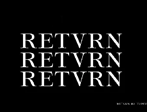 Retvrn font