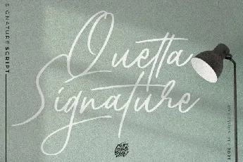 Quetta Signature Script font