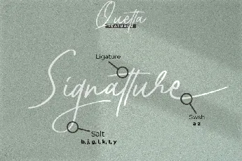 Quetta Signature Script font