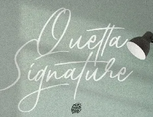 Quetta Signature Script font