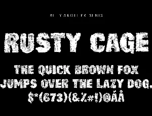 RUSTY CAGE PERSONAL USE font