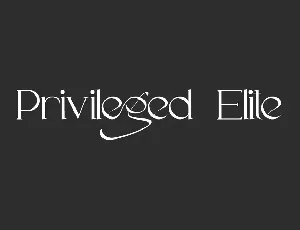 Privileged Elite font