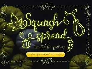 Squash Spread Calligraphy font