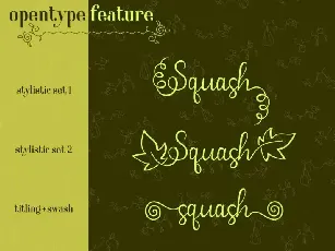 Squash Spread Calligraphy font