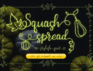 Squash Spread Calligraphy font