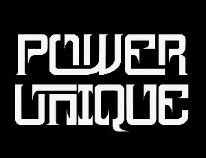 Power Unique font