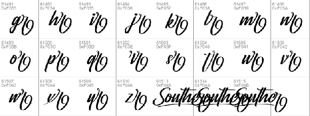 Souther Demo font