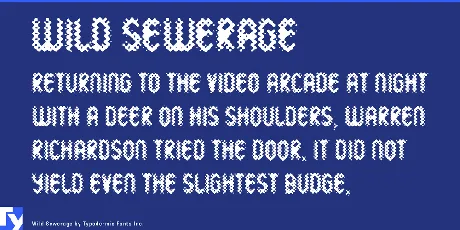 Wild Sewerage font