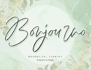 Bonjourno font