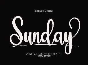 Sunday font