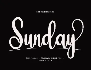 Sunday font