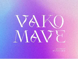 Vako Mave font