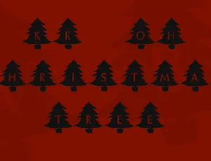 KR Oh Christmas Tree font