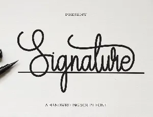 Signature Script Typeface font