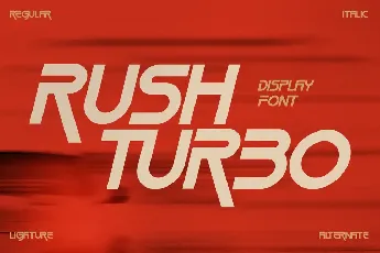 Rush Turbo font