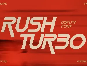 Rush Turbo font