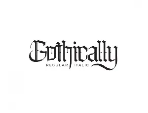 Gothically font