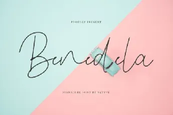 Benedela Signature font