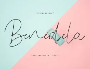 Benedela Signature font