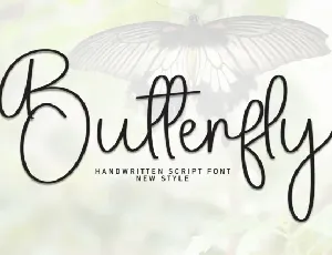 Butterfly Script font