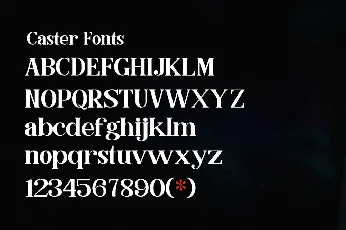 Caster font