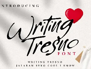 Writing Tresno Script font